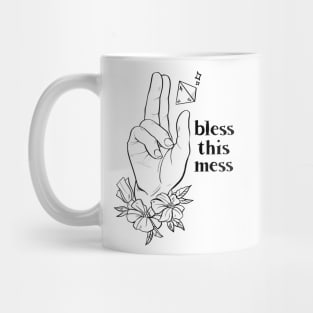 Bless This Mess - Black Mug